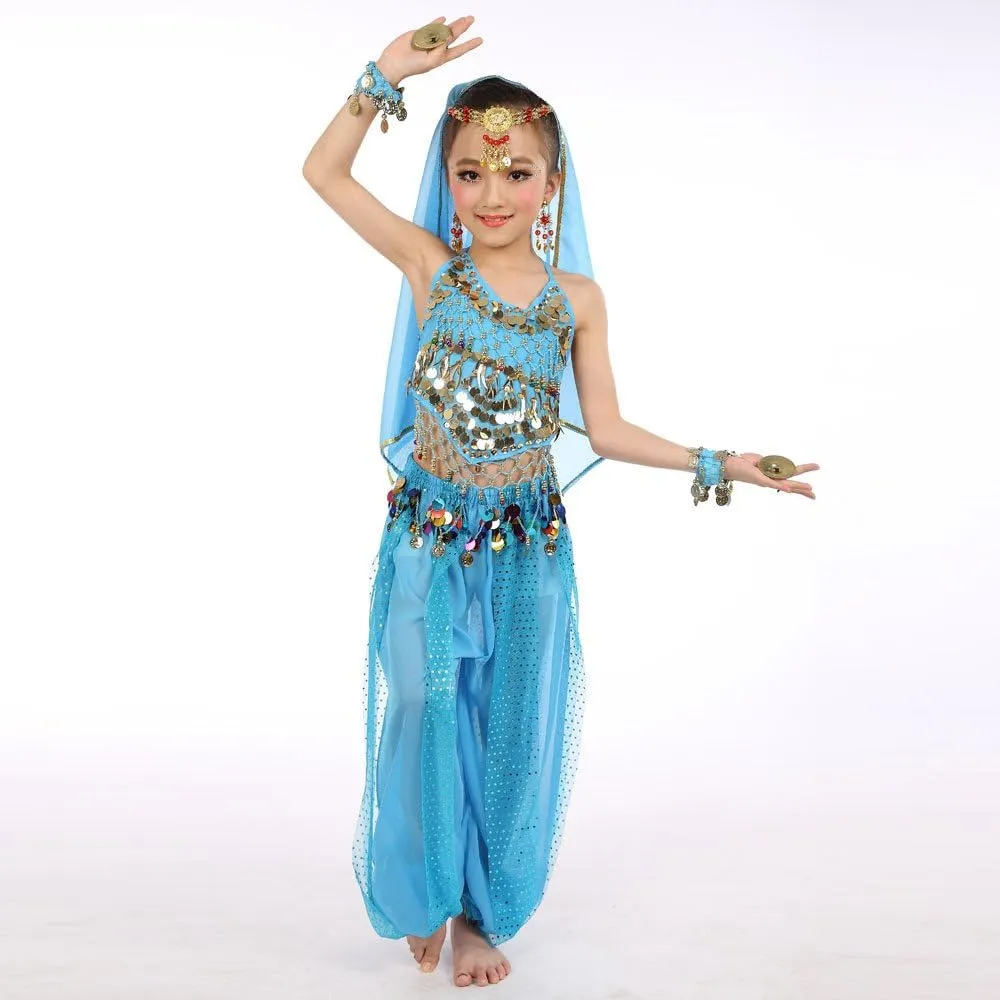 2Pcs Girls Sequin Fringe Dress Cha Cha Tassel Latin Dance Dress & Shorts, Adjustable Spaghetti Strap 5~13 Years