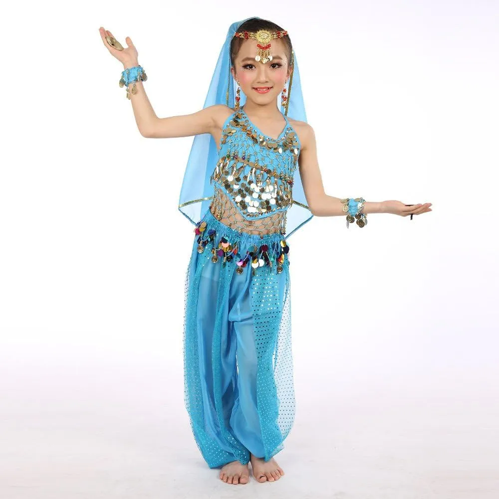 2Pcs Girls Sequin Fringe Dress Cha Cha Tassel Latin Dance Dress & Shorts, Adjustable Spaghetti Strap 5~13 Years