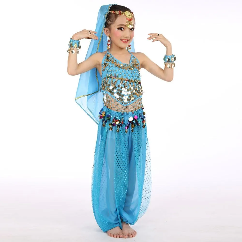 2Pcs Girls Sequin Fringe Dress Cha Cha Tassel Latin Dance Dress & Shorts, Adjustable Spaghetti Strap 5~13 Years