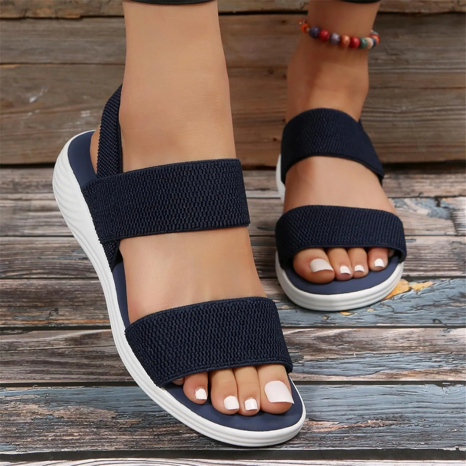 Arch Support Sandals Women's Dressy Fashion Orthotic Slides Ladies Comfy Slip On Summer Comfortable Orthopedic Slippers 2024