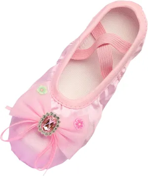 Ballet Shoes for Girls Nowknot Ballet Slippers Dance Shoes with Elastic Band for Toddler/Little Kid/Big Kid