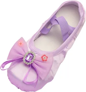 Ballet Shoes for Girls Nowknot Ballet Slippers Dance Shoes with Elastic Band for Toddler/Little Kid/Big Kid