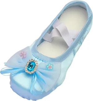 Ballet Shoes for Girls Nowknot Ballet Slippers Dance Shoes with Elastic Band for Toddler/Little Kid/Big Kid