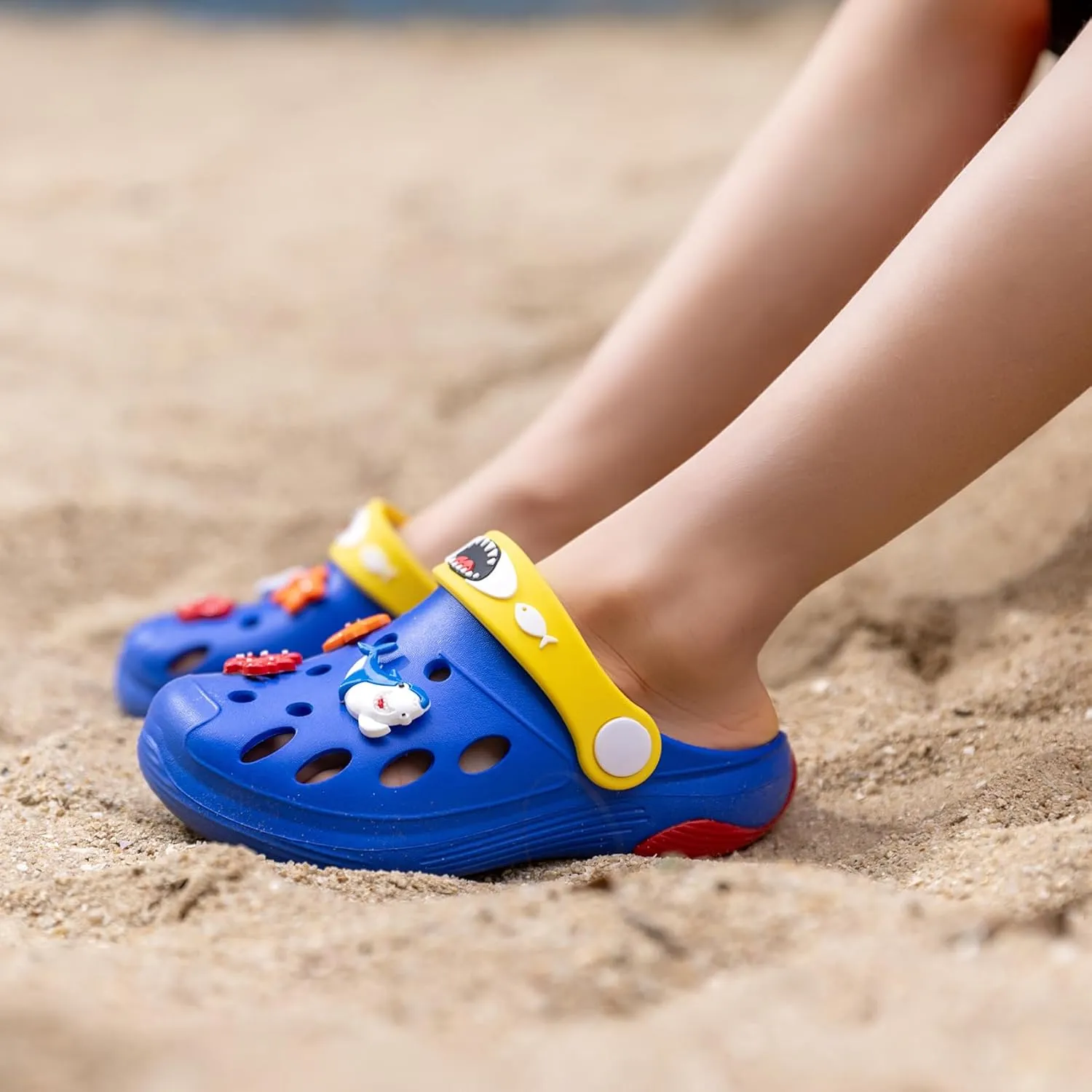 Beach Vacation Essentials Clogs for Toddler Kids Cute Cartoon Garden Water Shower Shoes Slides Slippers Pool Sandals Gifts for Boys Girls