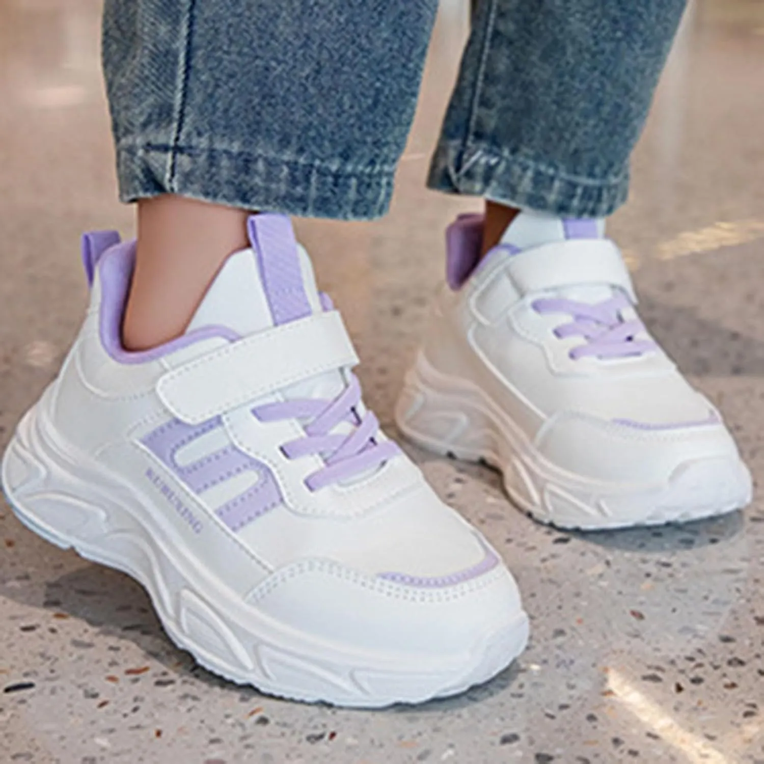 Boys Girls Running Shoes Toddler Big Kids Shoes Boys Girls Breathable Sneakers Athletic Running Casual White Sports