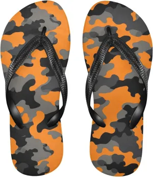 Camo Colorful Abstract Womens Flip Flops Sandals Summer Sandal
