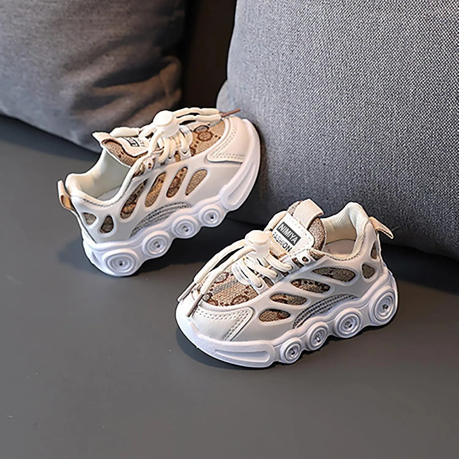 Children LED Light Strip Shoes Lace Up Canvas Shoes Kids Casual Shoes Light Up Shoes Kids Girls Sneaker Shoes