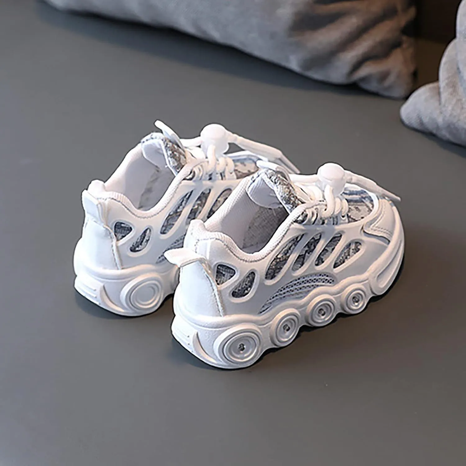 Children LED Light Strip Shoes Lace Up Canvas Shoes Kids Casual Shoes Light Up Shoes Kids Girls Sneaker Shoes