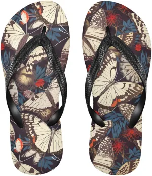 Colorful Butterflies Womens Flip Flops Sandals Men's Comfortable Thong Sandals