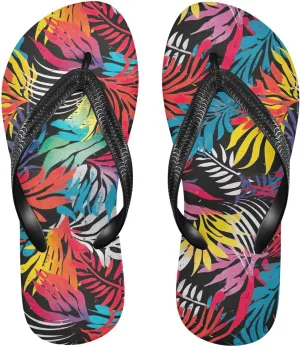 Colorful Leaves Womens Flip Flops Sandals Men's Comfortable Sandals