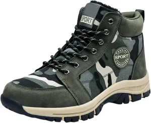 Couples Winter Fashion Winter Camo Green Lace Up Snow Boots Plus Warm Casual Sneakers Youth Beach Shoes
