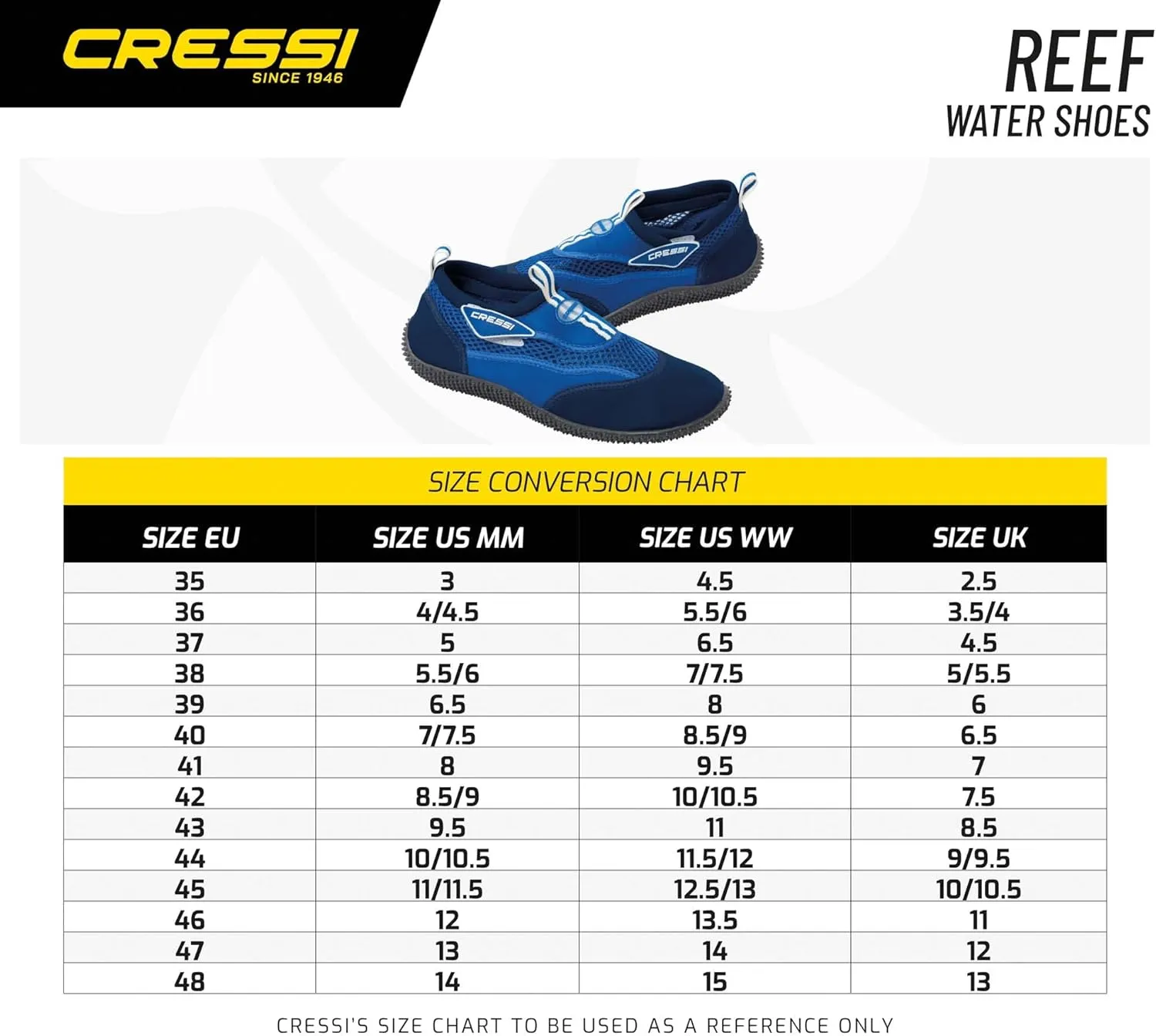 Cressi Men's Reef Premium Aqua Beach Shoes, 8 us