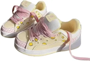 Cute Shoes Y2K - Chunky Dopamine Cookie Sneaker Pretty Pastel Aesthetic Kawaii Cartoon Bubble Japanese Maximalism Colorful Thick Sole Platform Trainer for Women Girls Casual School Summer Travel