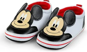 Disney Mickey Mouse White Infant Shoes - Easy Velcro in and Out - Size 6-9 Months