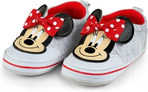 Disney Minnie Mouse Heather Infant Shoes - 3D Bow Easy Velcro in and Out - Size 9-12Months