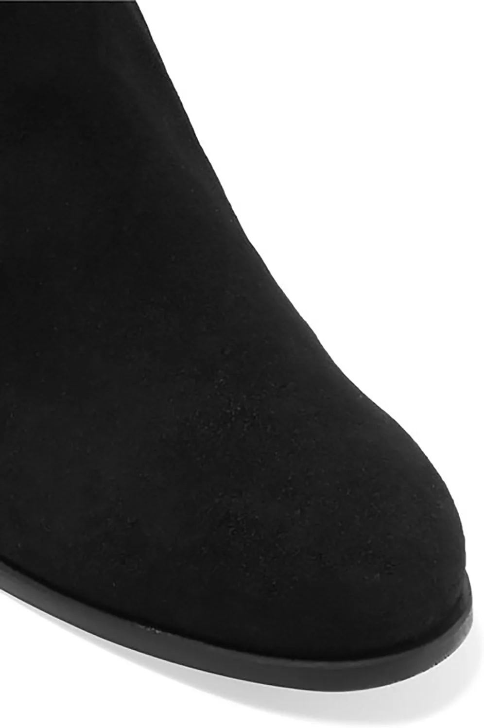 Divanne Knee High Boots, Women's Stretch Suede Over The Knee Boots Round Toe Flat Heel Tall Boots