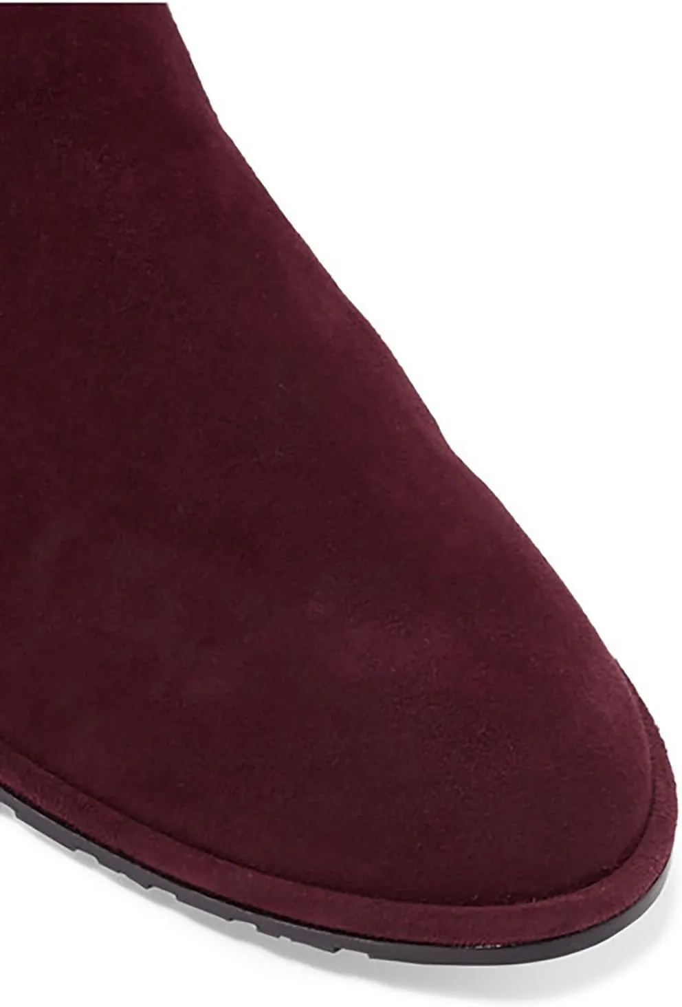 Divanne Knee High Boots, Women's Stretch Suede Over The Knee Boots Round Toe Flat Heel Tall Boots