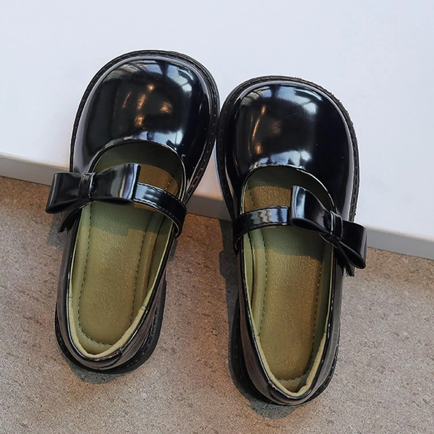 Dress Shoes for Toddler Girls Little Girls Loafers School Uniform Mary Jane Flats for Girls Thick Non-Slip Sole Casual