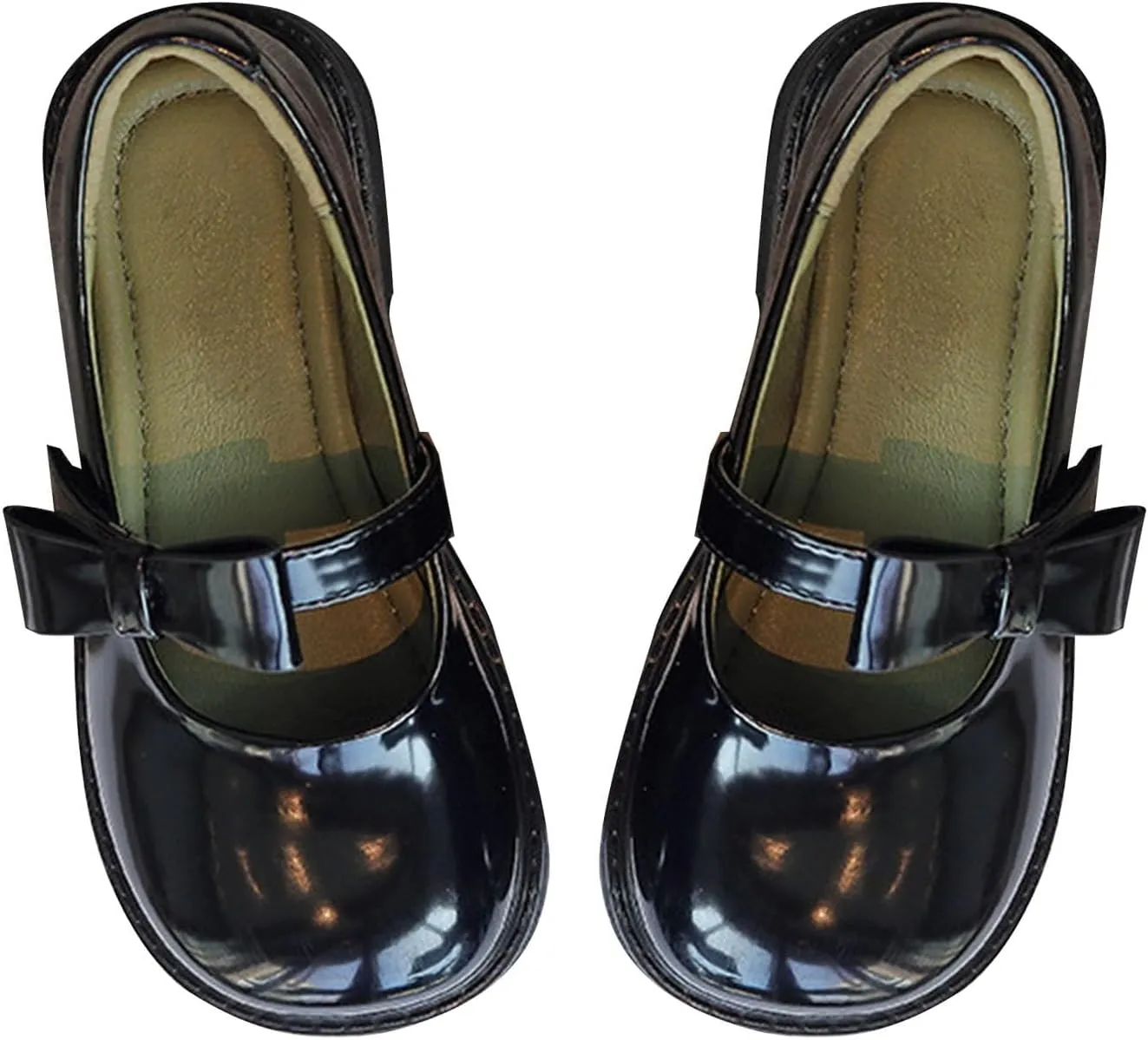 Dress Shoes for Toddler Girls Little Girls Loafers School Uniform Mary Jane Flats for Girls Thick Non-Slip Sole Casual