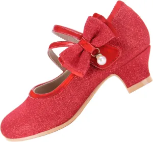 EIGHT KM Mary Jane Shoes for Girls - Toddler Shoes Girl Mary Jane Flats Kid Shoes - Multi Sizes & Colors for Ages 3-13 Years Baby Girl Shoes - Party Wedding Heels for Girls