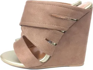 Fashion Women's Wedge Sandals Slide on Open Toe Summer Dress Slippers Casual Summer Wedges Shoes