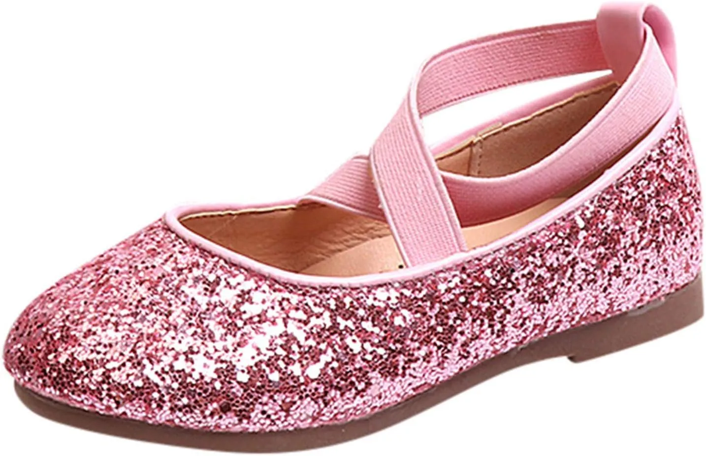 Flower Girls Dress Shoes Sparkling Pearls Bow Ballet Flat for Wedding Party Bridesmaids Mary Jane Princess Shoes