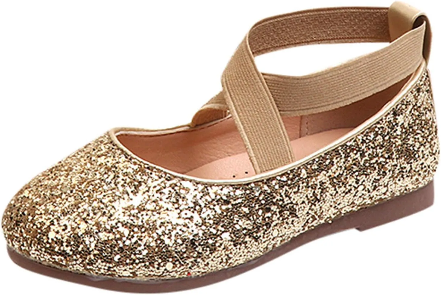 Flower Girls Dress Shoes Sparkling Pearls Bow Ballet Flat for Wedding Party Bridesmaids Mary Jane Princess Shoes