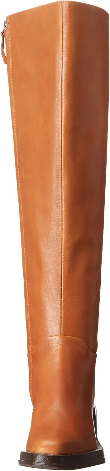 Franco Sarto Womens Dorica Leather Wide Calf Over-The-Knee Boots