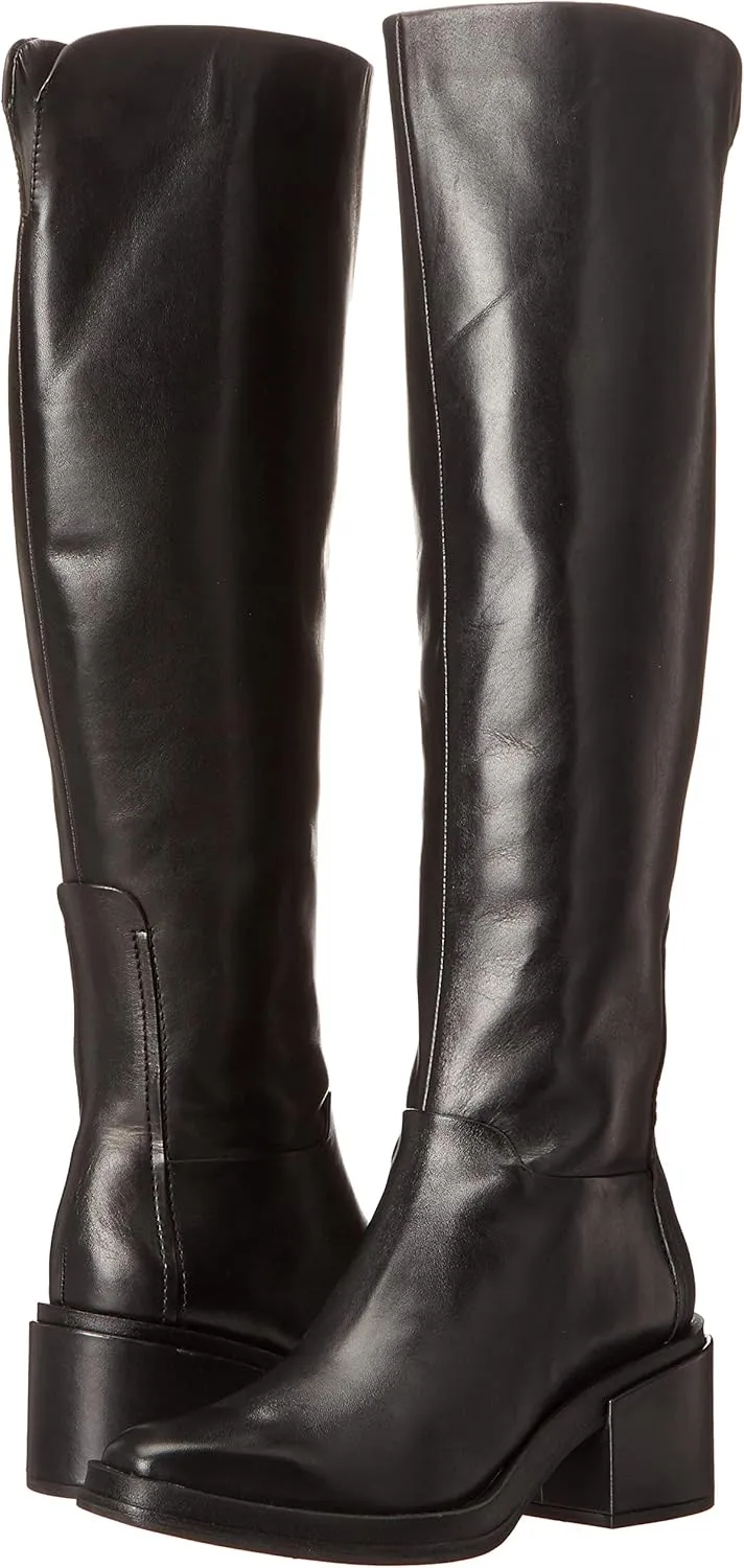 Franco Sarto Womens Dorica Leather Wide Calf Over-The-Knee Boots