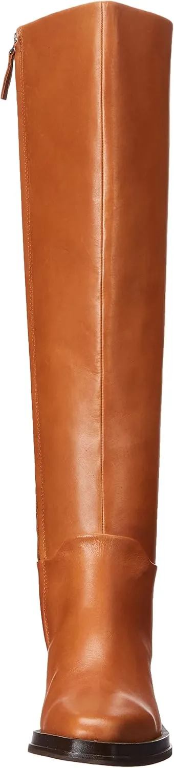 Franco Sarto Womens Dorica Leather Wide Calf Over-The-Knee Boots