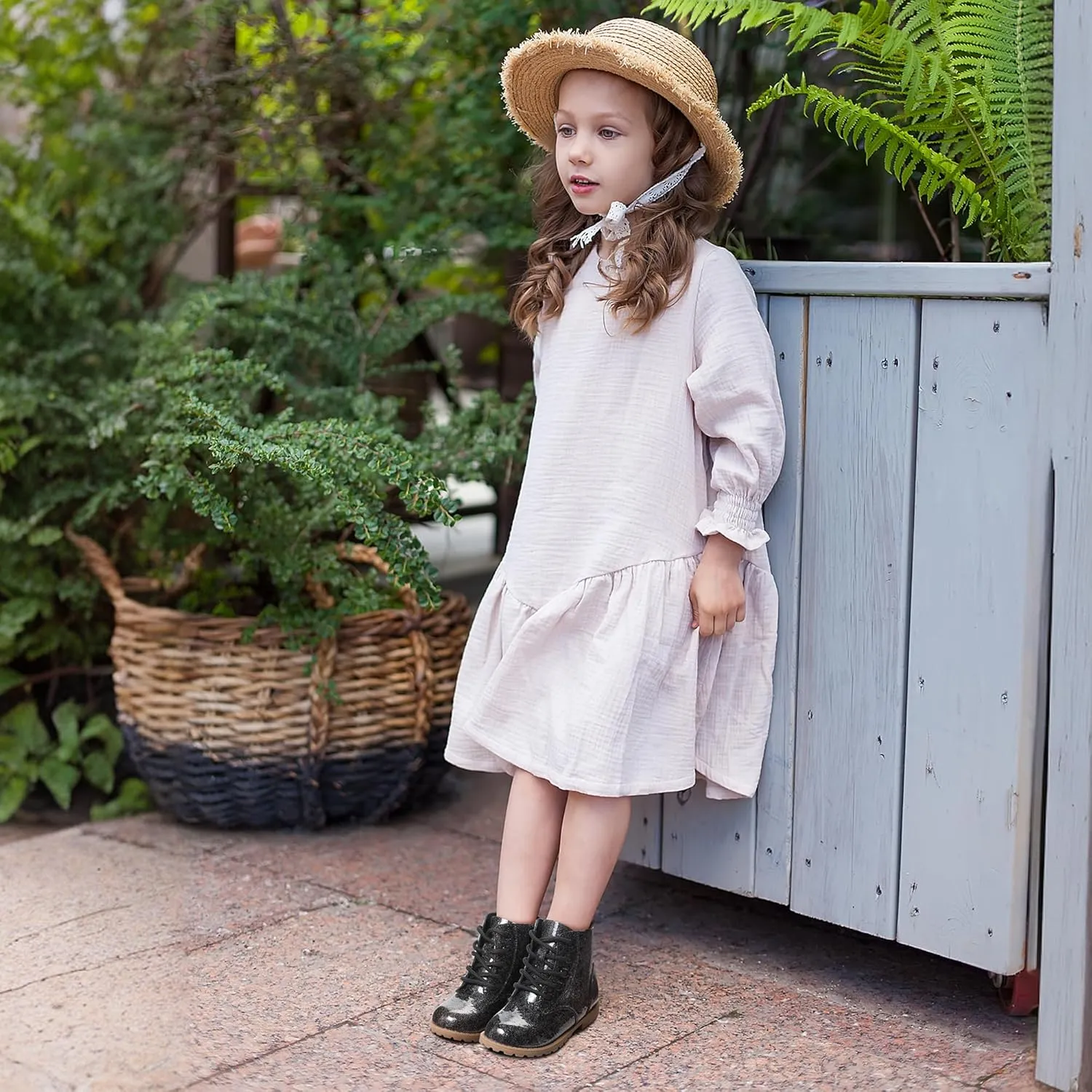 Girls Boots Glitter Dress Boots Cute Princess Shoes for Girl Toddler/Little Kid/Big Kid