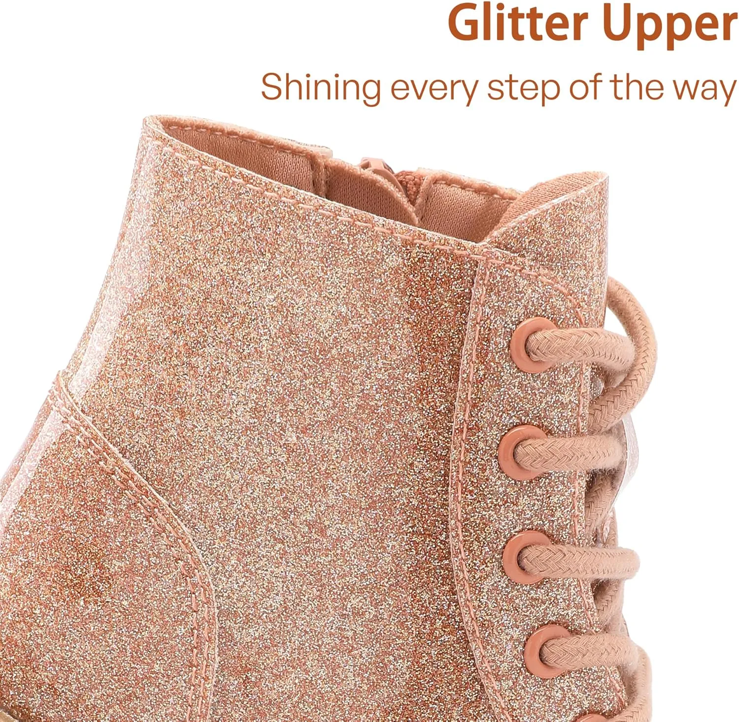 Girls Boots Glitter Dress Boots Cute Princess Shoes for Girl Toddler/Little Kid/Big Kid