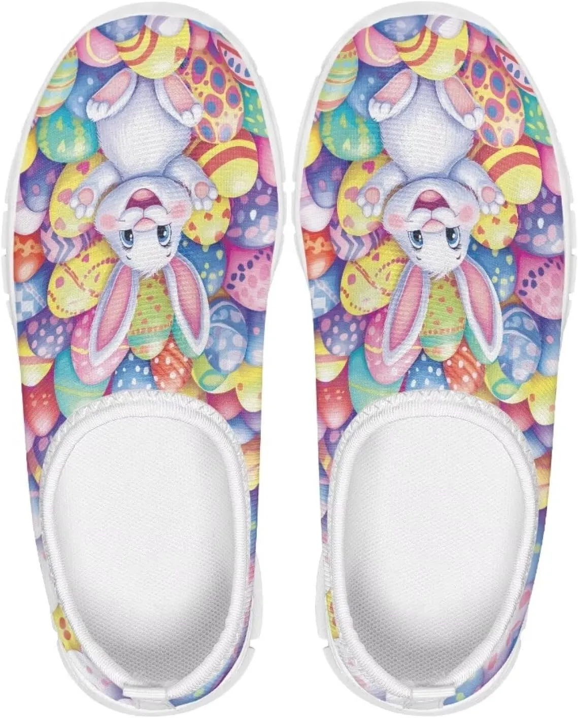 Girls'Slip On Sneakers,Lightweight Breathable Tennis Shoes Boys Wear-Resistant Non-Slip Eva Sole Running Shoes