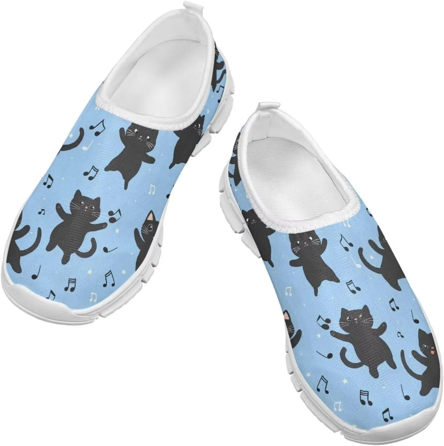 Girls'Slip On Sneakers,Lightweight Breathable Tennis Shoes Boys Wear-Resistant Non-Slip Eva Sole Running Shoes