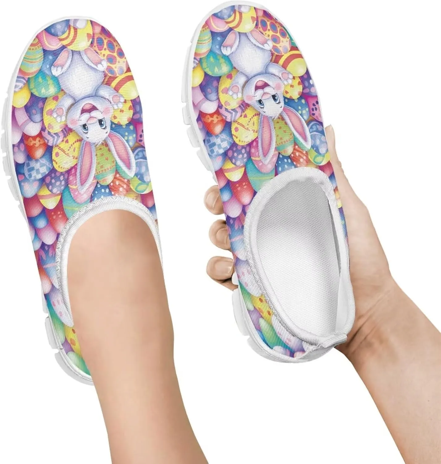 Girls'Slip On Sneakers,Lightweight Breathable Tennis Shoes Boys Wear-Resistant Non-Slip Eva Sole Running Shoes