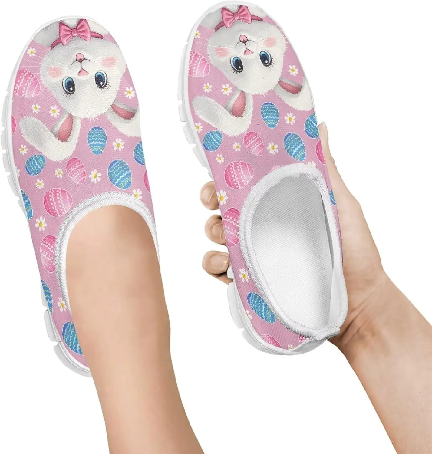Girls'Slip On Sneakers,Lightweight Breathable Tennis Shoes Boys Wear-Resistant Non-Slip Eva Sole Running Shoes