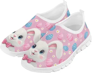 Girls'Slip On Sneakers,Lightweight Breathable Tennis Shoes Boys Wear-Resistant Non-Slip Eva Sole Running Shoes