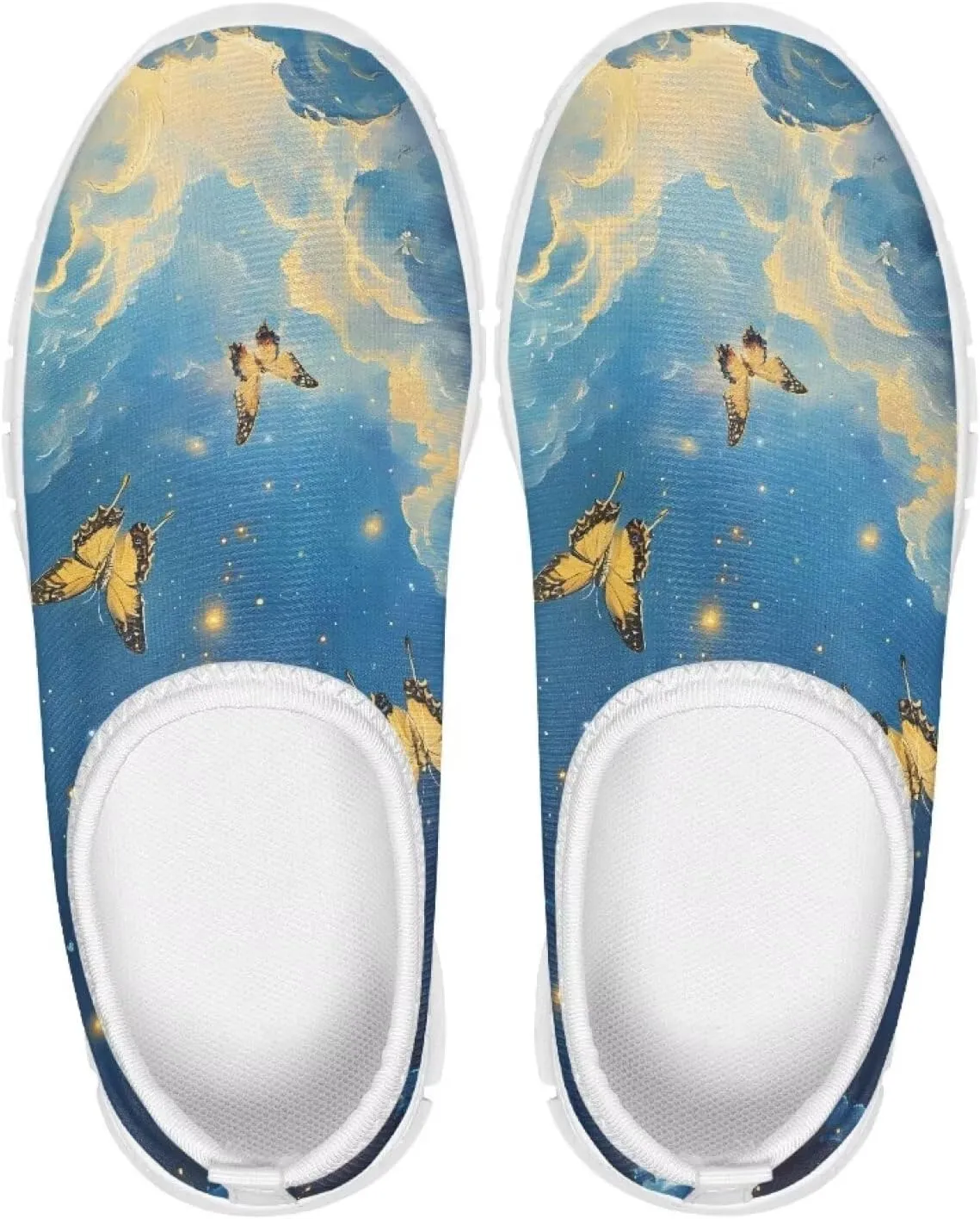 Girls'Slip On Sneakers,Lightweight Breathable Tennis Shoes Boys Wear-Resistant Non-Slip Eva Sole Running Shoes