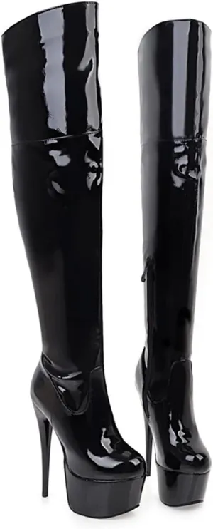 High-Heeled Over-The-Knee Boots 15CM Stiletto Long Boots Nightclub Pole Dance Boots Women's Boots