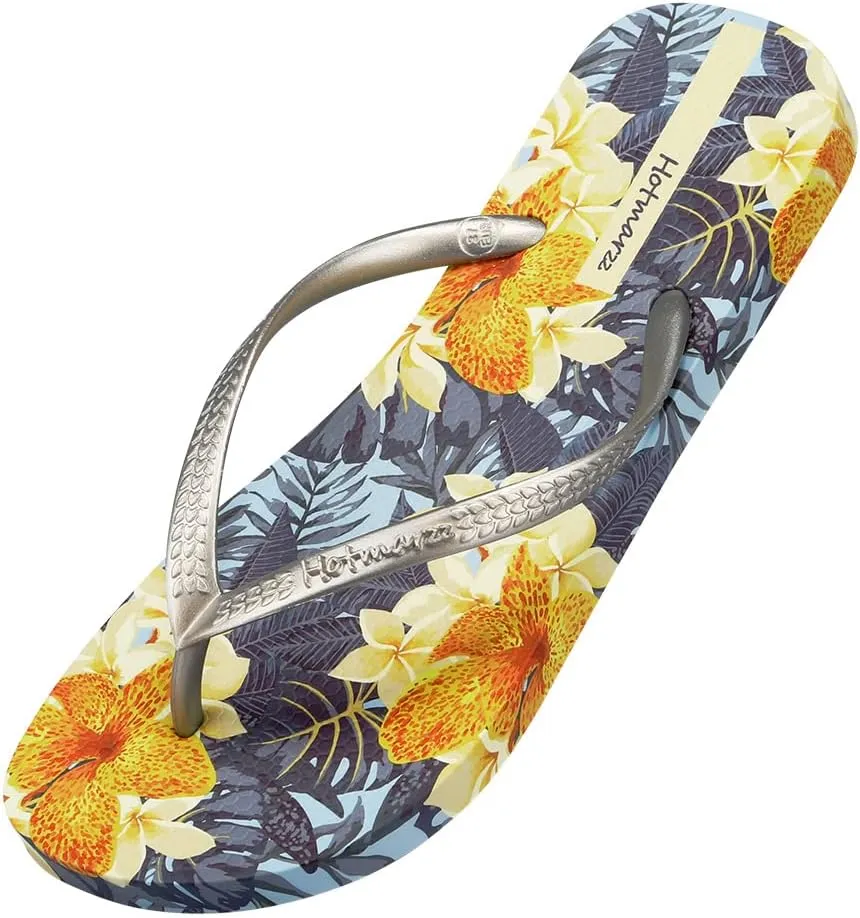 Hotmarzz Women's Flip Flops Colorful Printing Sandals Fashion Beach Slippers