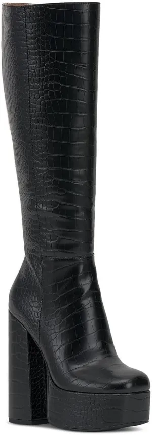 Jessica Simpson Womens Samah Faux Leather Over-The-Knee Boots