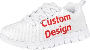 Kids Running Shoes, Breathable Upper Lightweight Lace-Up Mesh Athletic Sports Sneakers for Boys Girls