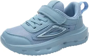Kids Sneakers for Boys Girls Running Tennis Shoes Lightweight Breathable Adjustable Sport Athletic Non-Slip Shoes