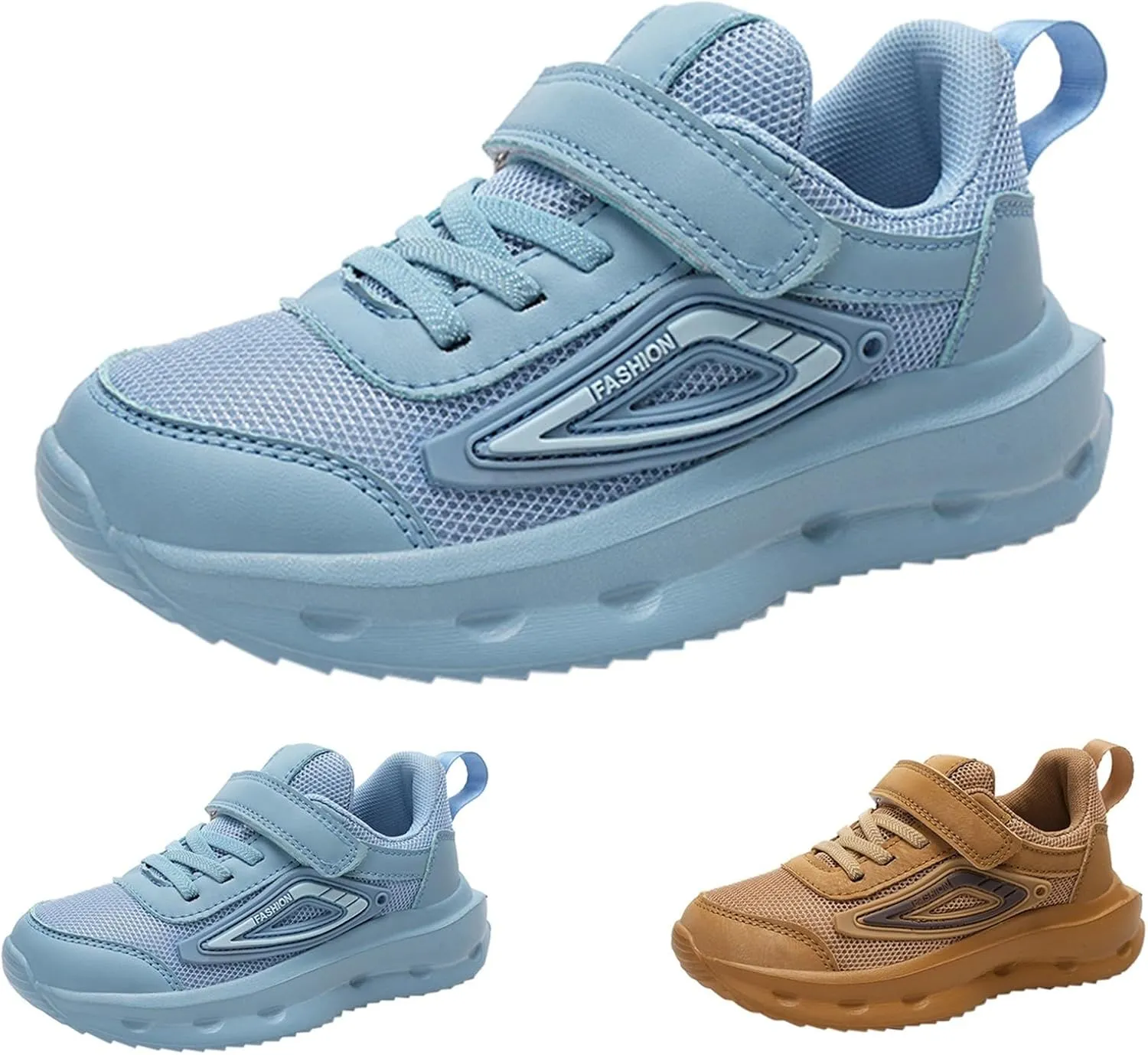 Kids Sneakers for Boys Girls Running Tennis Shoes Lightweight Breathable Adjustable Sport Athletic Non-Slip Shoes