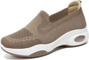 Kubbon Women's Orthopedic Sneakers Knit Lightweight Comfortable Breathable Nurse Shoes Slip-On Mesh Up Shoes Orthopedic Stretch Diabetic Casual Walking Wide Sneakers