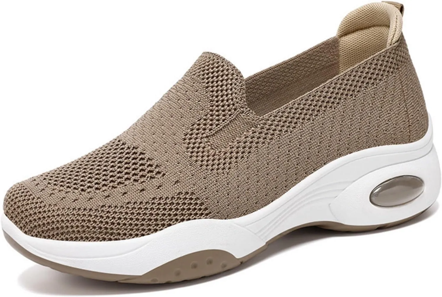 Kubbon Women's Orthopedic Sneakers Knit Lightweight Comfortable Breathable Nurse Shoes Slip-On Mesh Up Shoes Orthopedic Stretch Diabetic Casual Walking Wide Sneakers