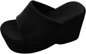 Ladies Fashion Solid Color Leather Open Toe Square Head Flat Casual Slipper Fuzzy Bedroom Slippers Women with Heels