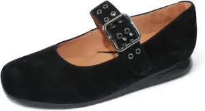 L'Amour des Pieds Women's Tanzy in Black Kid Suede/Patent Leather - Size 7 M
