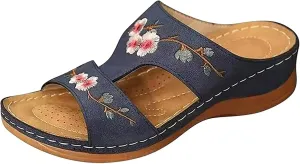 Lausiuoe Orthopedic Dress Sandals For Women Plantar Fasciitis Comfortable Walking Casual Summer Arch Support Orthotic Slides