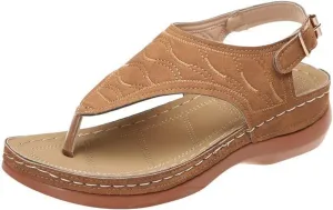 Lausiuoe Orthopedic Sandals For Women Dressy Casual Summer Arch Support Comfortable Orthotic Flat Slides Flip Flops Sandalias